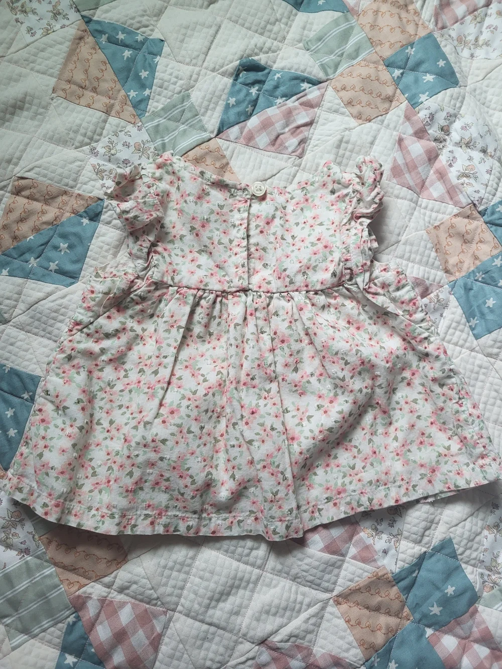 Old Navy 100% Cotton Pink Ditsy Floral 12-18m
